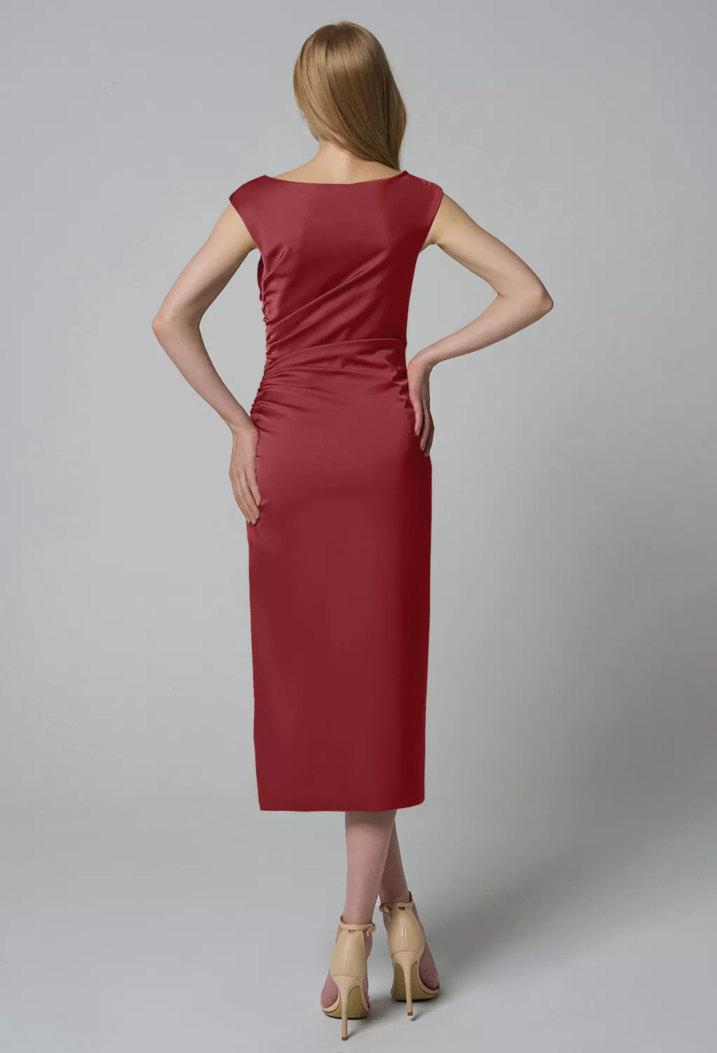 AW Briony Burgundy  Cocktail Wedding Guest Dresses